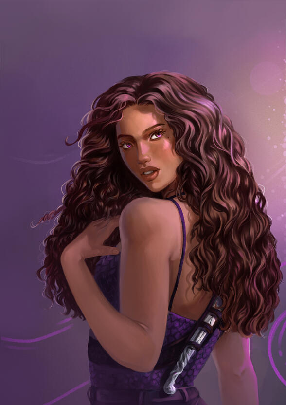 Portrait with simple BG